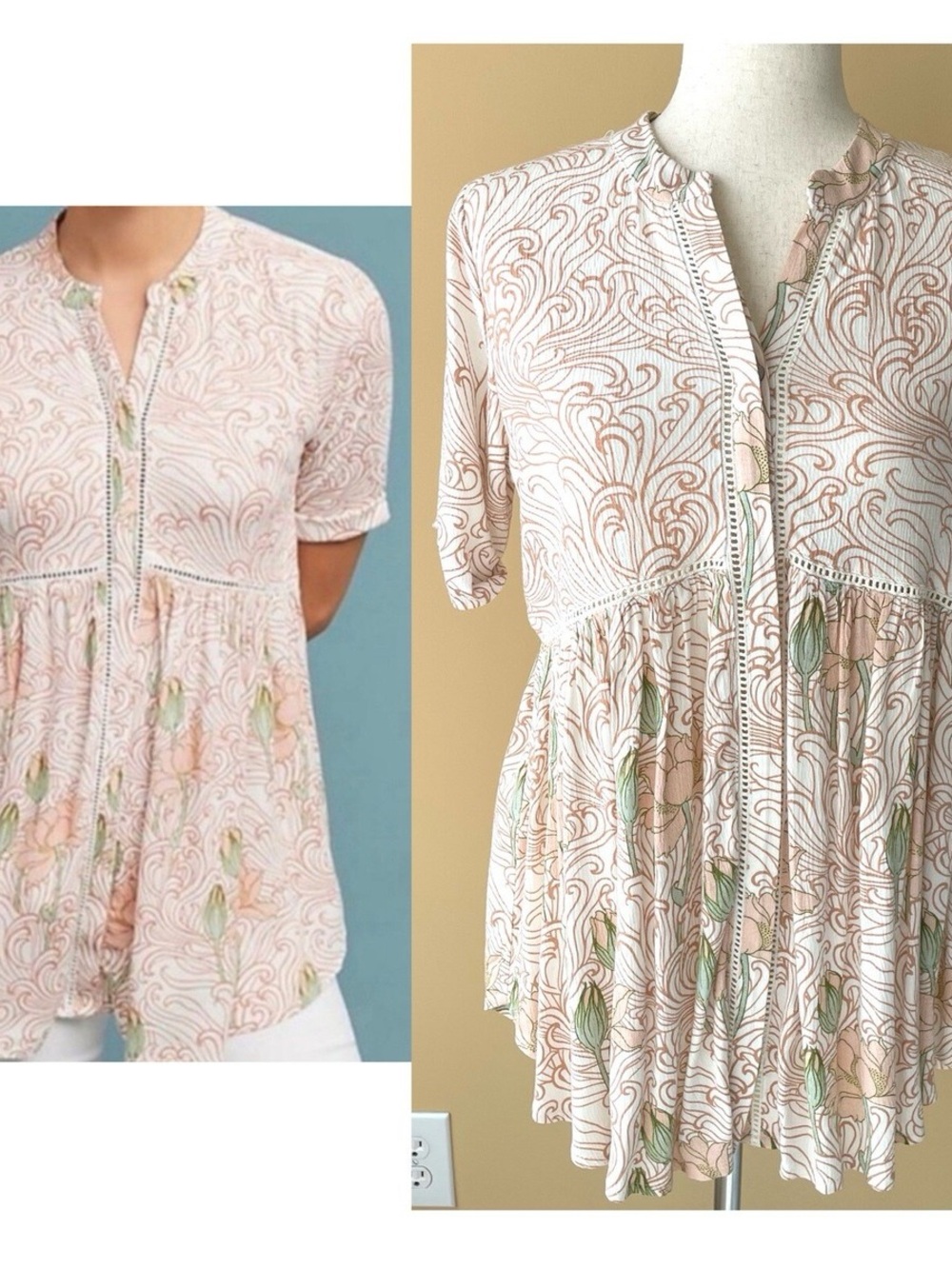 Anthropologie Akemi + Kin Veria Tunic Top